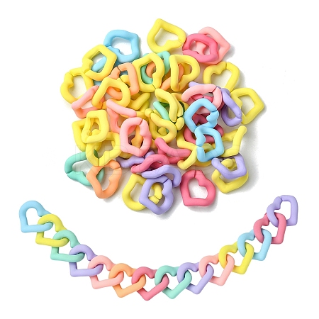 50Pcs Acrylic Linking Rings OACR-YW0003-57-1