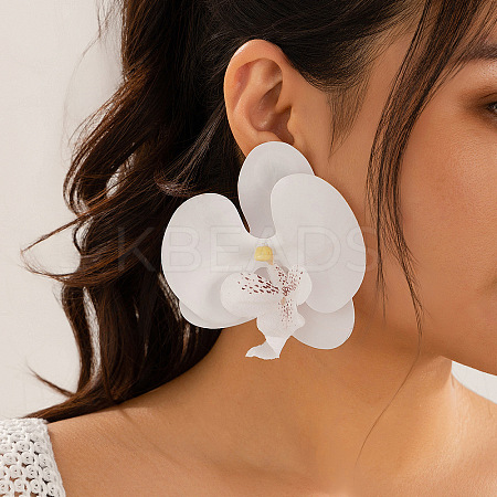 Plastic Waxed Cord Stud Earrings FS-WG4184E-05-1