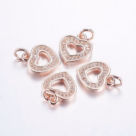 Long-Lasting Plated Brass Micro Pave Cubic Zirconia Charms LS-ZIRC-F069-50RG-1