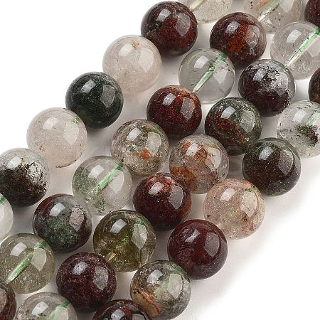 Natural Four Seasons Lodolite Quartz Beads Strands G-Z063-A02-01-1