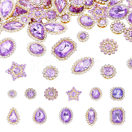 100Pcs Teardrop/Heart/Star Sew on Rhinestones FIND-TA0006-69C-1