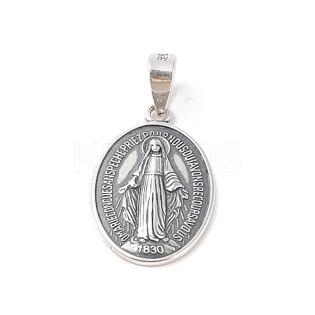 999 Fine Silver Religious Medal Pendants STER-C006-02AS-1