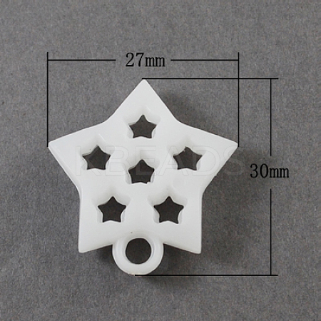 Opaque Acrylic Pendants X-SACR-R695-2-1