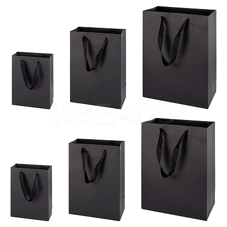 15Pcs 3 Sizes Rectangle Paper Gift Storage Tote Bags with Handle ABAG-TA0001-73B-1