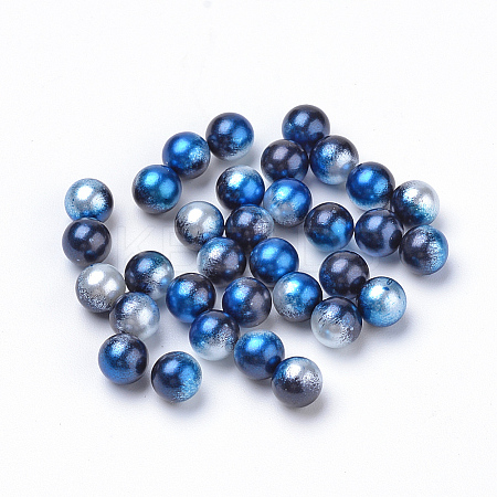 Rainbow Acrylic Imitation Pearl Beads OACR-R065-5mm-A11-1