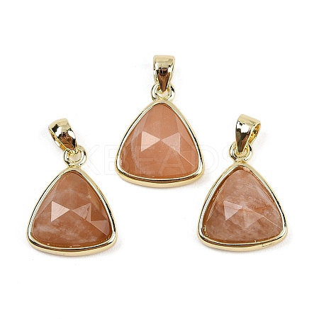 Natural Sunstone Pendants G-O176L-15G-1