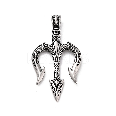 304 Stainless Steel Big Pendants STAS-Z095-05AS-1