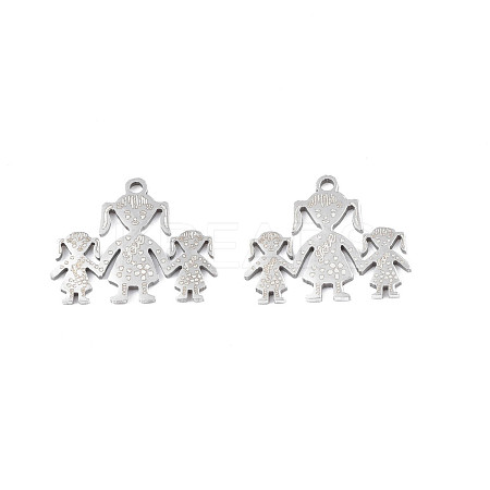 Non-Tarnish 201 Stainless Steel Pendants STAS-N091-149P-1