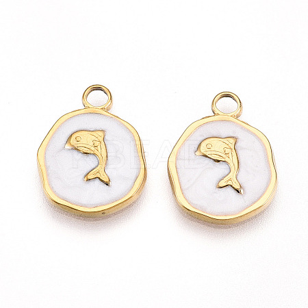 304 Stainless Steel Pendants STAS-N108-09A-G-1