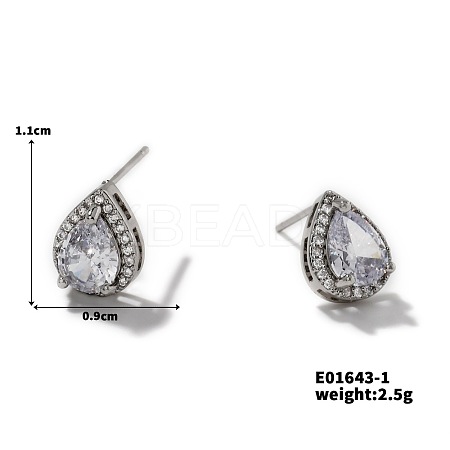 Fashionable Shiny Chic Teardrop Women's Stud Earrings NK2191-1