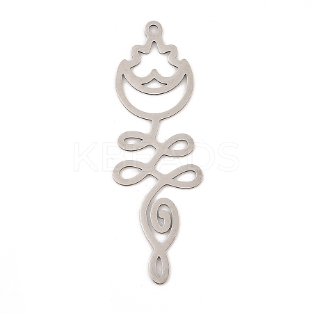 201 Stainless Steel Big Pendants STAS-Z109-07P-1