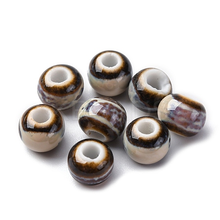 Bright Glazed Porcelain Beads PORC-D300-A02-1