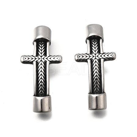 304 Stainless Steel Cross Links Connector Charms STAS-D382-21AS-1