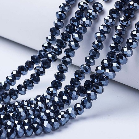 Electroplate Glass Beads Strands EGLA-A044-P4mm-A18-1