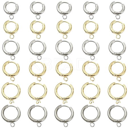 16Pcs 201 Stainless Steel Huggie Hoop Earring Findings STAS-FS0002-27B-1