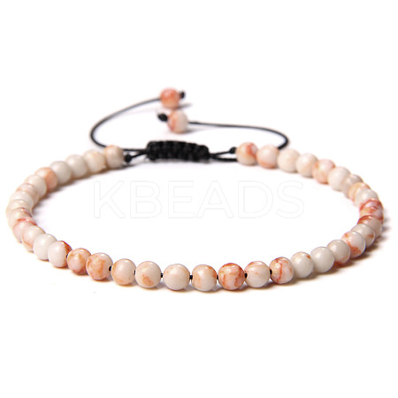 Adjustable Women's Picasso Jasper Beaded Bracelet CN3407-28-1