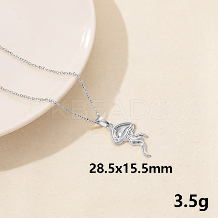 Stylish Ocean Stainless Steel Octopus Pendant Necklace for Women ZE1503-9-1