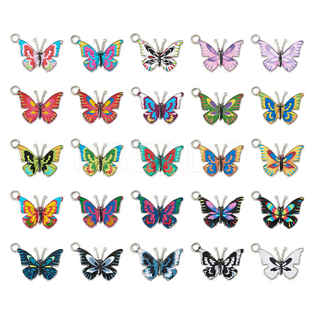 50Pcs 25 Style Alloy Enamel Pendants FIND-TA0003-62-1