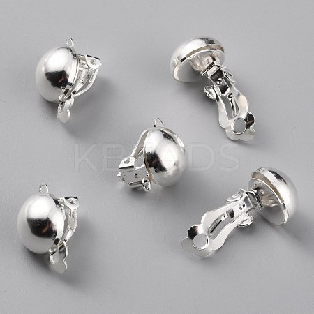Brass Clip-on Earring Findings KK-O131-03S-A-1
