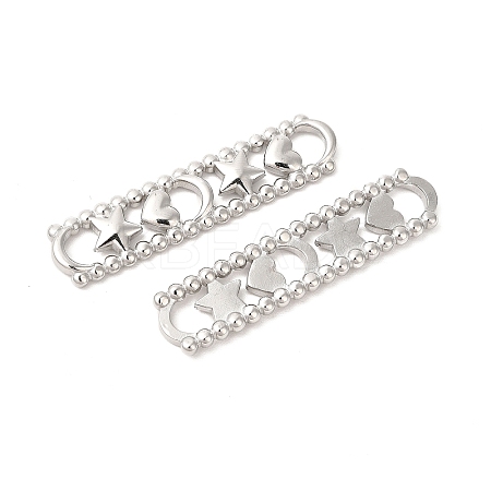 Tarnish Resistant 304 Stainless Steel Connector Charms STAS-L268-036P-1