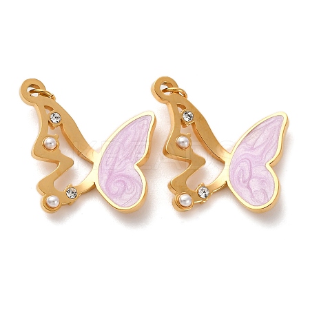 304 Stainless Steel Enamel Pendants STAS-U061-20G-02-1