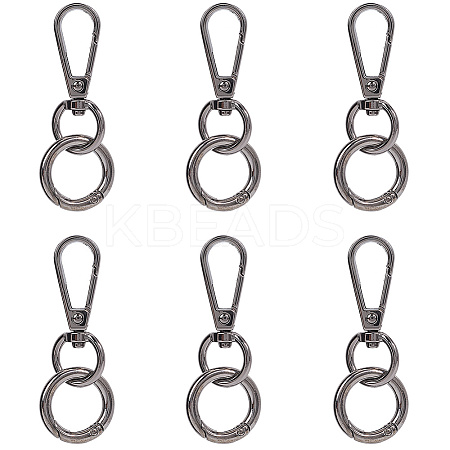 Teardrop Alloy Swivel Clasps PURS-SP0001-02B-1