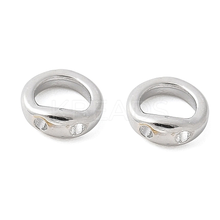 Brass Ring Charm Connectors X-KK-U056-55P-1