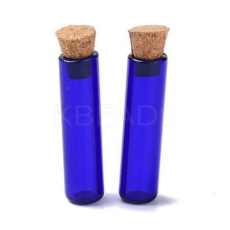Tube Glass Cork Bottles Ornament AJEW-O032-04B-1