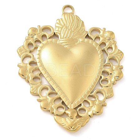 Ion Plating(IP) 304 Stainless Steel Pendants STAS-B075-18G-01-1