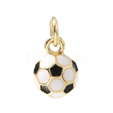 3D Brass Enamel Charms KK-CBAEEA8-01G-1