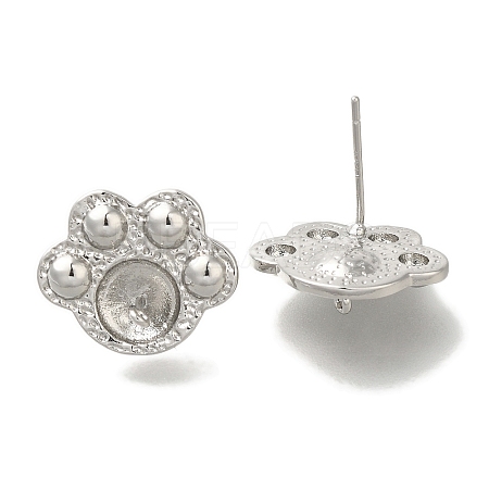 Brass Stud Earring Findings KK-K388-09P-1