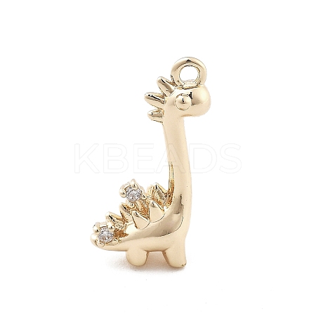Brass Micro Pave Cubic Zirconia Pendants KK-M306-06G-10-1