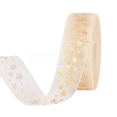 10 Yards Hot Stamping Polyester Ribbons AJEW-WH0518-70A-1