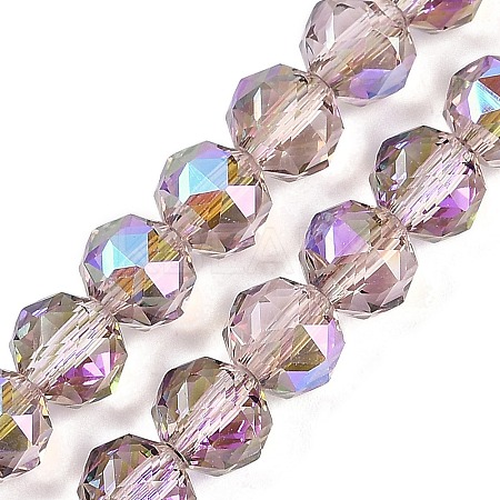 Transparent Electroplate Glass Beads Strands EGLA-N002-34C-C28-1