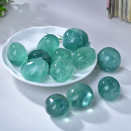 Natural Green Fluorite Tumbled Stones PW-WGFFC94-36-1