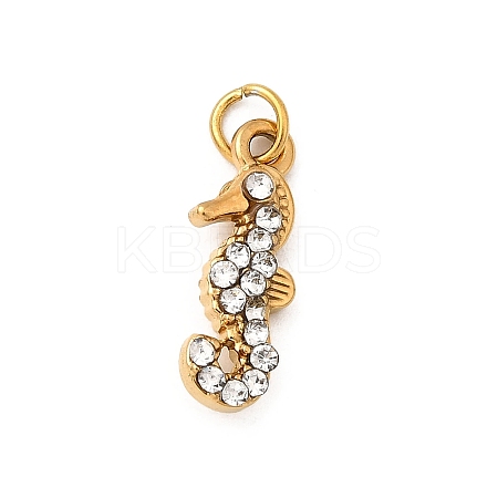 304 Stainless Steel Rhinestone Pendants STAS-B097-06G-04-1