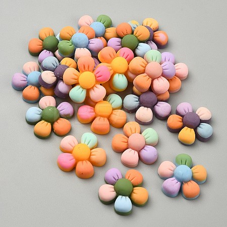 20Pcs 5 Colors Opaque Resin Cabochons OHAR-YW0001-02-1