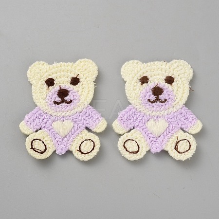 Polyester Embroider Thread Iron on/Sew On Patches PATC-WH0023-23D-1