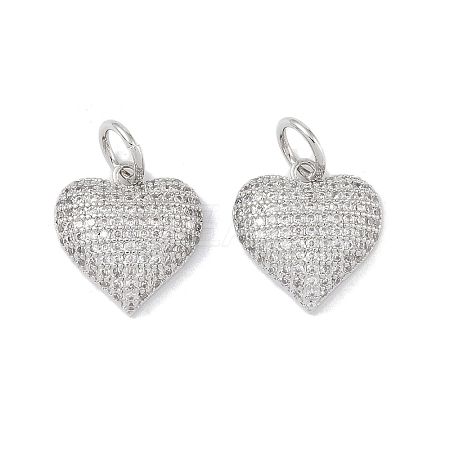 Brass Micro Pave Cubic Zirconia Pendants KK-H477-03P-1
