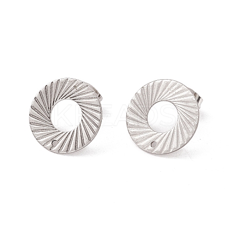 Non-Tarnish 201 Stainless Steel Stud Earring Findings LS-STAS-G266-07P-1