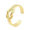 Real 18K Gold Plated 304 Stainless Steel Open Cuff Rings for Women LS-RJEW-B061-01G-08-1