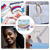 Alloy Enamel Socks Charm Locking Stitch Markers HJEW-PH01673-6
