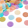 80Pcs 8 Colors Spray Painted Natural Capiz Shell Pendants BSHE-TA0001-24-3