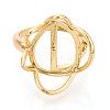 Flower Brass Cup Peg Ring Settings KK-N274-39G-2