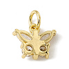 Brass Micro Pave Cubic Zirconia Charms ZIRC-F132-12G-2
