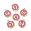 Golden Plated Alloy Enamel Charms ENAM-XCP0001-13Q-2
