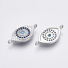 Brass Micro Pave Cubic Zirconia Links Connectors ZIRC-T005-032P-2