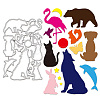 Animal Carbon Steel Cutting Dies Stencils DIY-WH0309-1719-1