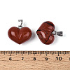 Natural Red Jasper Chunky Pendants G-T143-19I-3