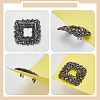 4Pcs 2 Styles Square/Rectangle Alloy Rhinestone Detachable Shoe Buckle Clips AJEW-WR0002-31B-4
